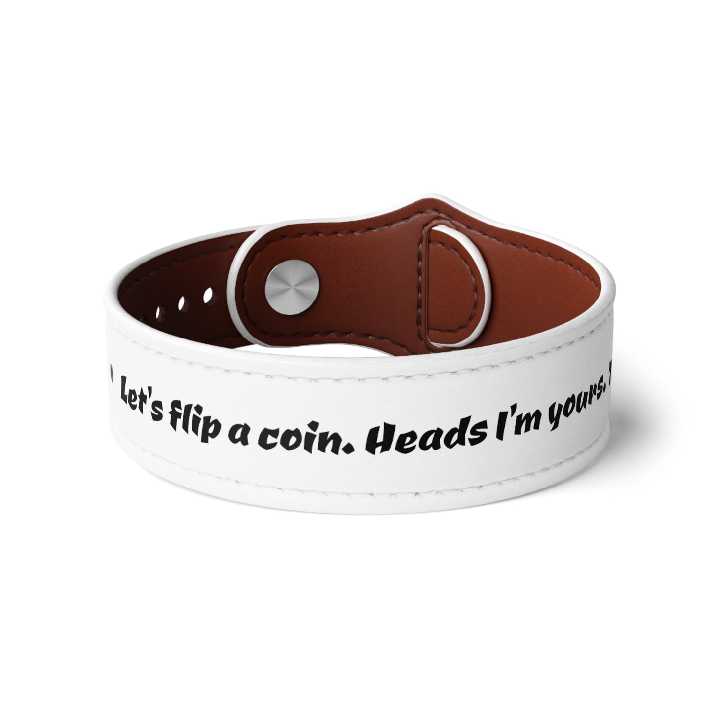 Let's Flip a Coin - Faux Leather Wristband