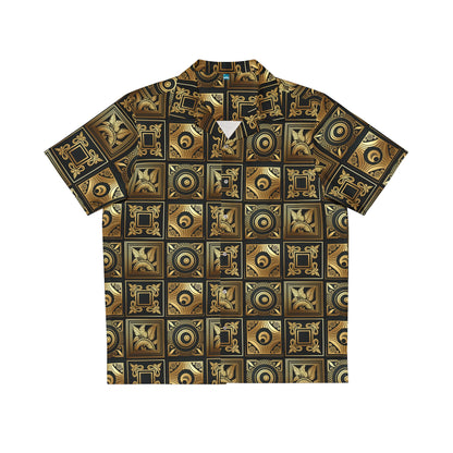 Black and Gold Button Up Shirt