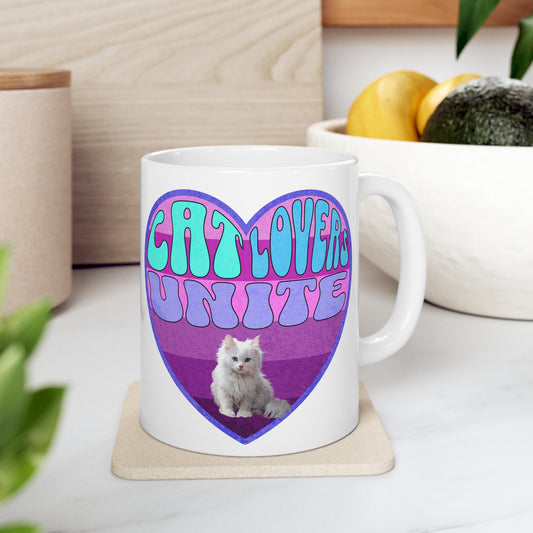 Cat Lovers Unite - Ceramic Mug 11oz