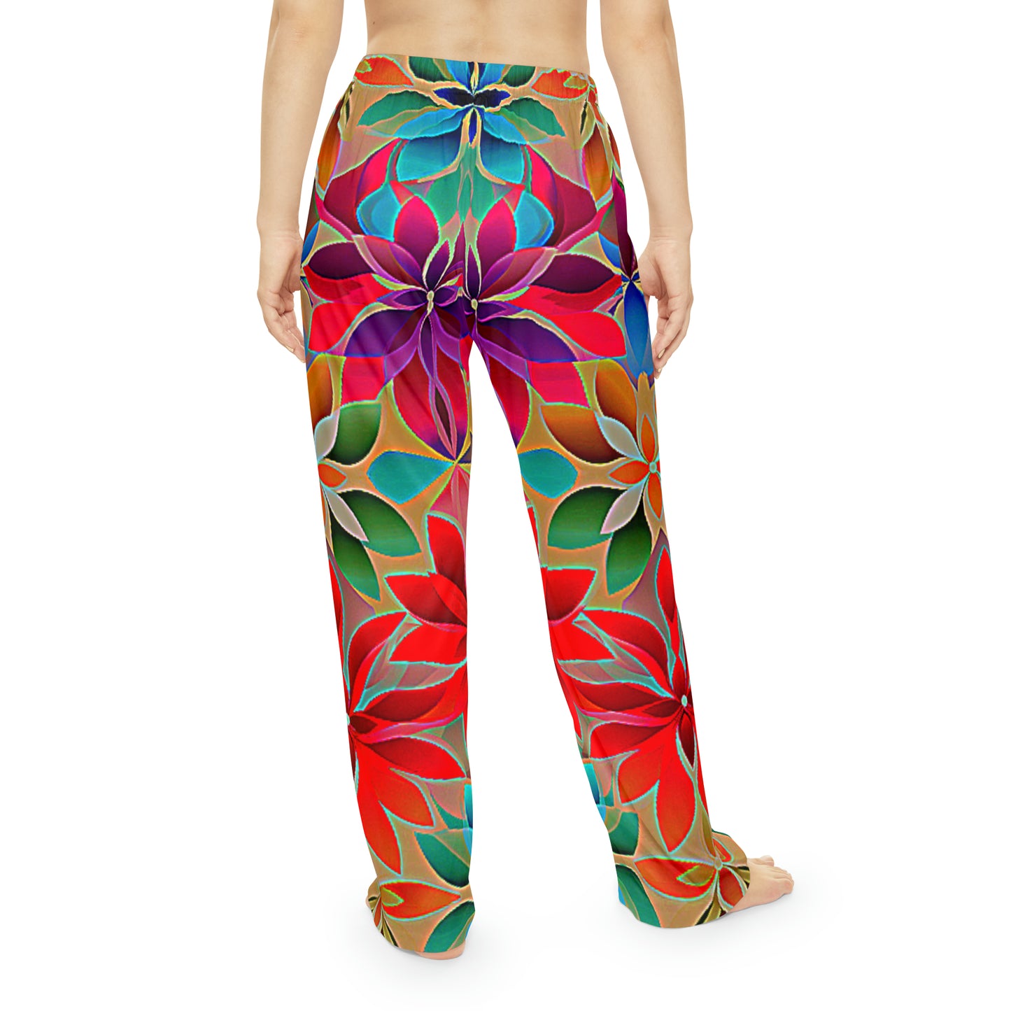 Jewel Tone Flowered Women's Pants (AOP)