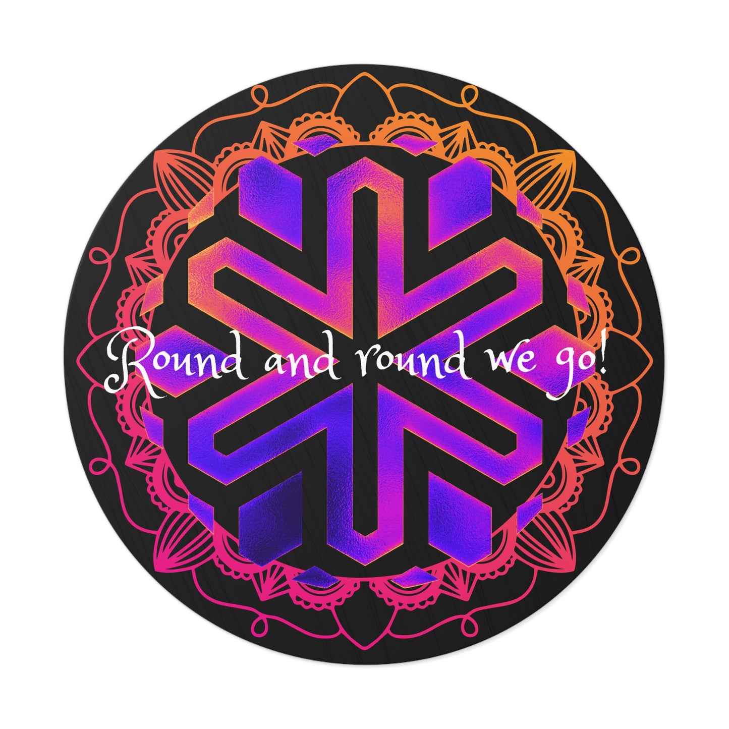 Round and round we go! Round Vinyl Stickers