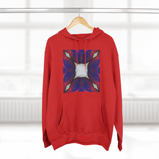 Red, White, and Blue Square Unisex Premium Pullover Hoodie