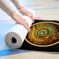 Green and Gold Medallions - Foam Yoga Mat