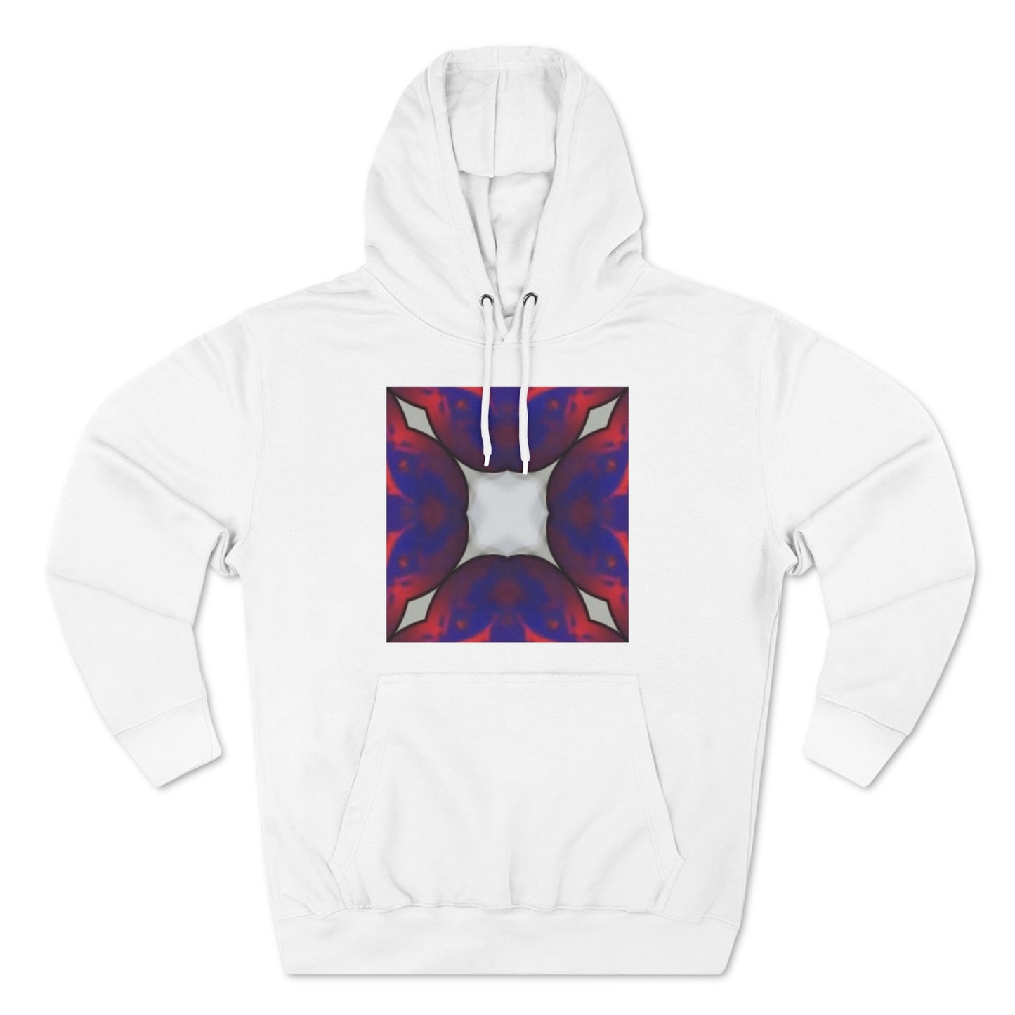 Red, White, and Blue Square Unisex Premium Pullover Hoodie