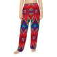 Red, Blue, and Green Flowered Women's Pants