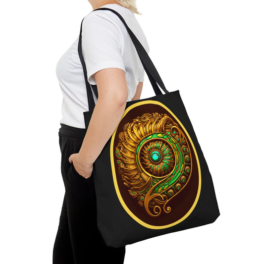 Gold and Green Medallion - Tote Bag