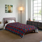 Blue and Red Flower Pattern Comforter