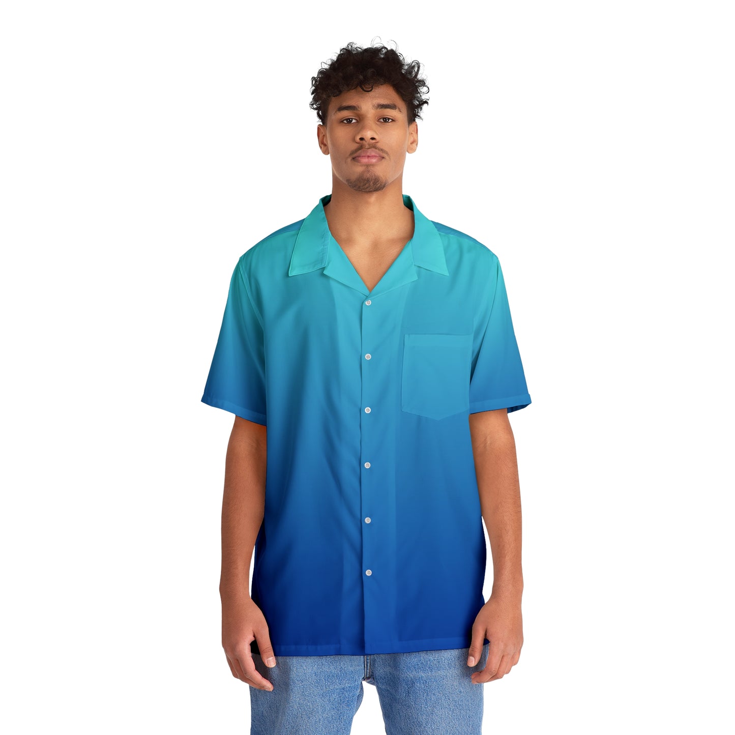 Tropical Gradient Button Up Shirt