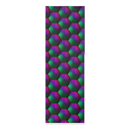 Green and Purple Hexagons - Foam Yoga Mat