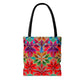 Jewel Tone Flowered Tote Bag