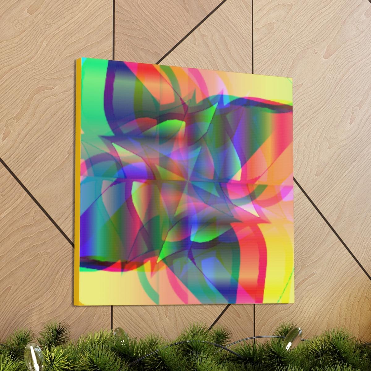 Abstract 4 Petal Flower - Canvas Gallery Wrapped Print