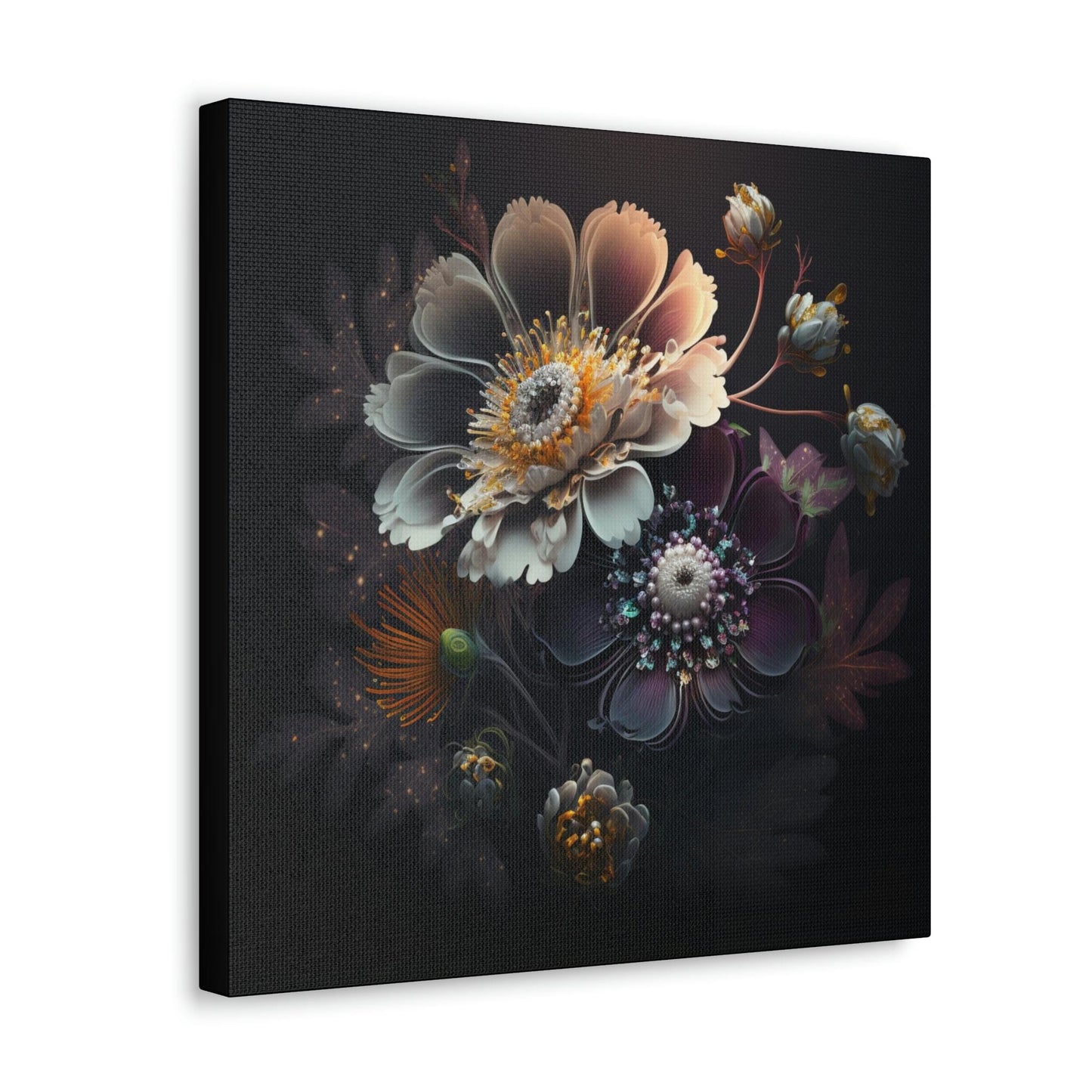Alien Beaded Silk Flowers - Canvas Gallery Wrapped Prints