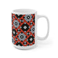 Red and Black Diamonds Galore Ceramic Mug 15oz