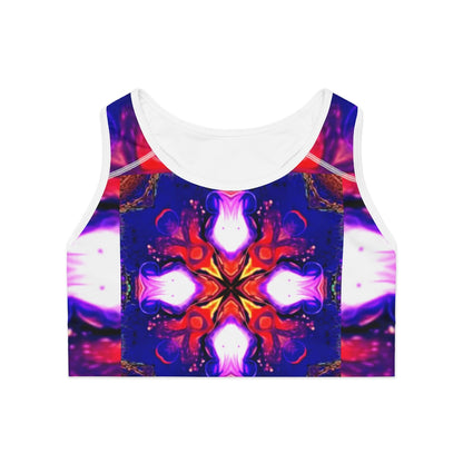 Red, White, and Blue Flower Power - Sports Bra (AOP)