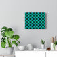 Green and Blue Lattice - Canvas Gallery Wrapped