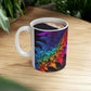 Rainbow Feather Fan Ceramic Mug 11oz