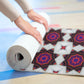 Red, Black, and Blue Flowers - Foam Yoga Mat