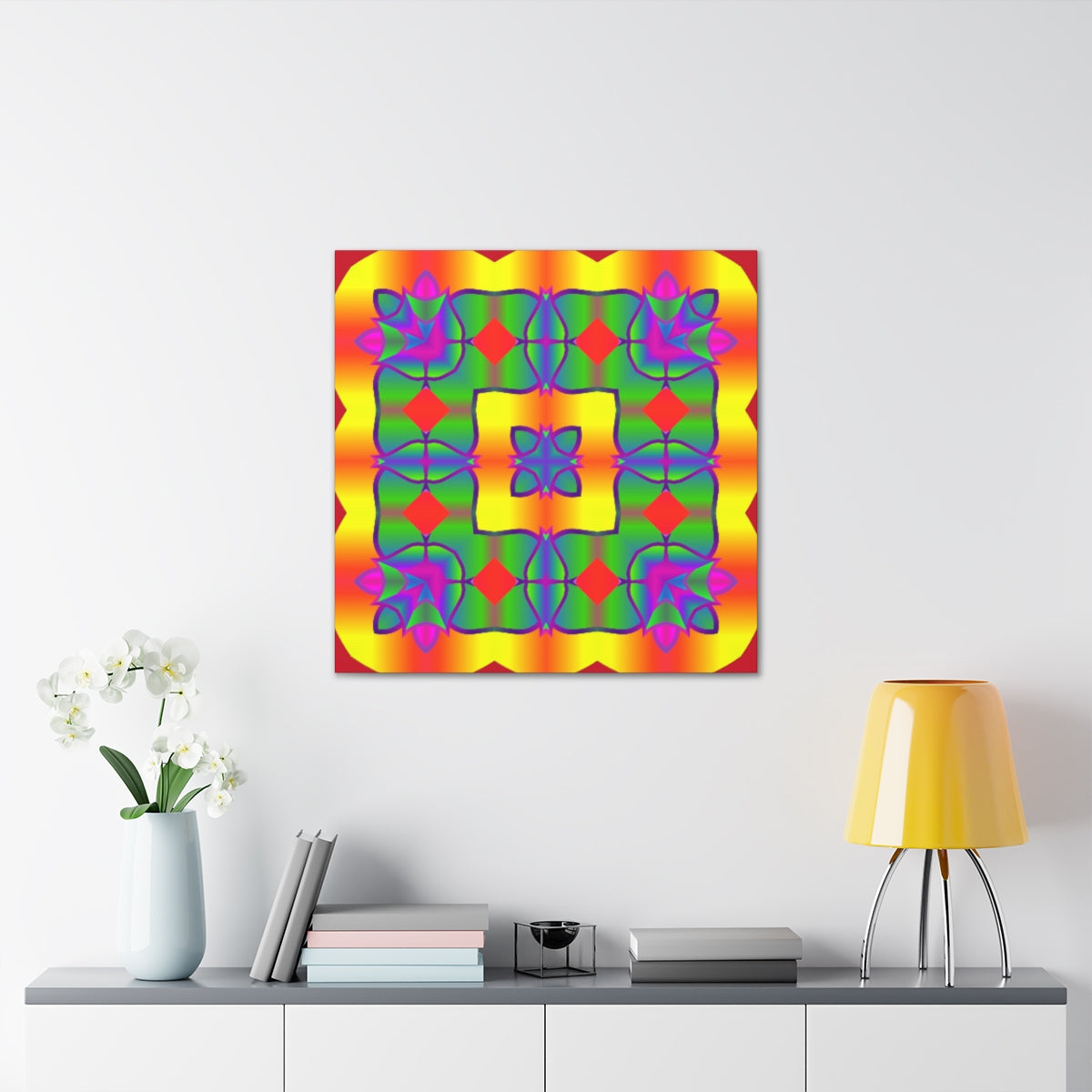 Sunrise Colored Canvas Gallery Wrapped Print