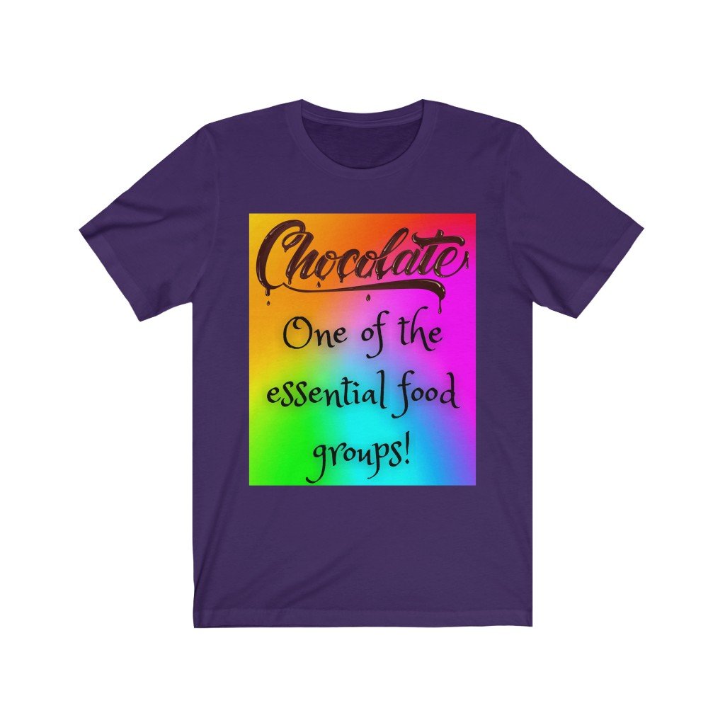 Chocolate - One of the Essential Food Groups - Unisex Jersey Short Sleeve Tee