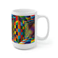 Rainbow Math Art Print Ceramic Mug 15oz