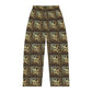 Black and Gold Leaves Women's Pants