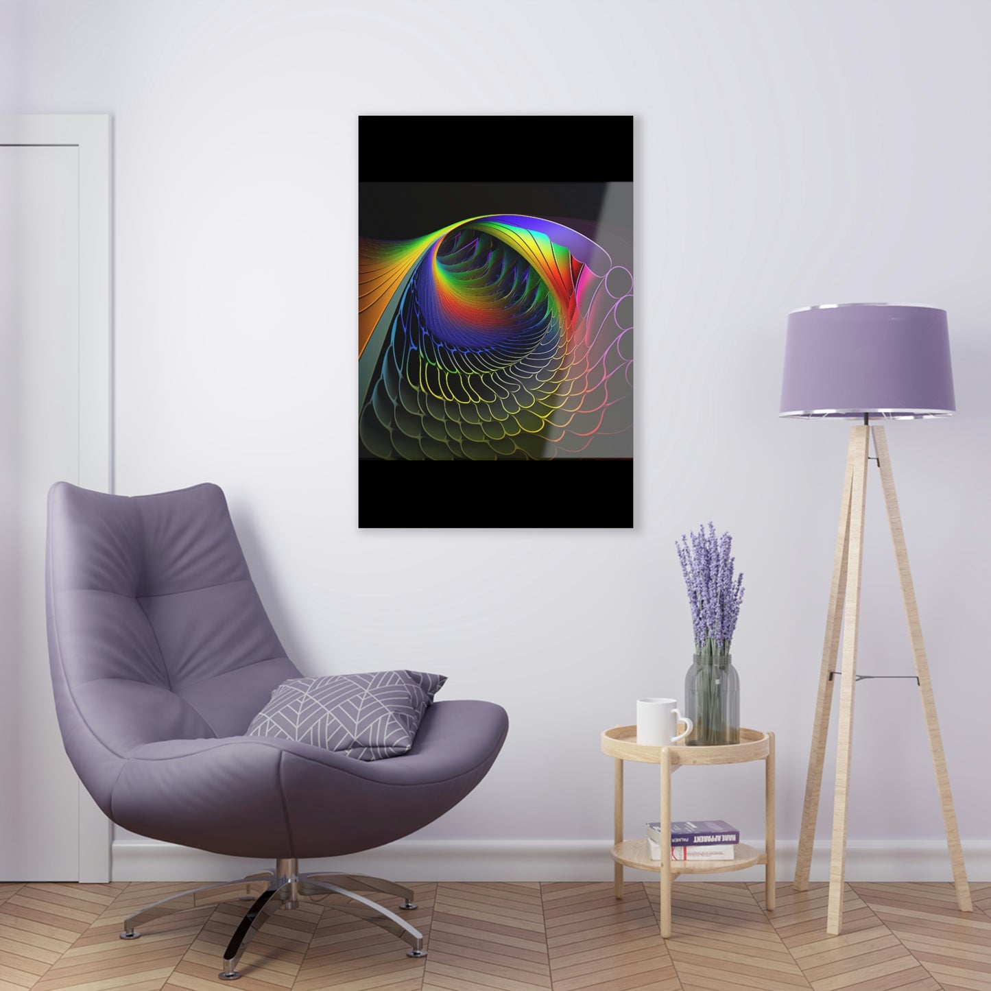 Rainbow Tunnel Fractal Prism Acrylic Prints