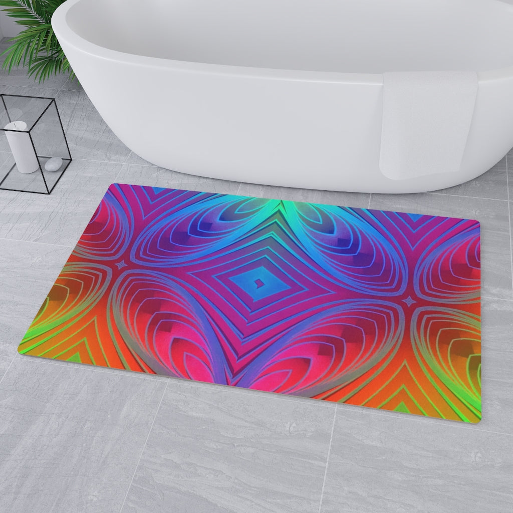 Multi-colored  Big X - Floor Mat