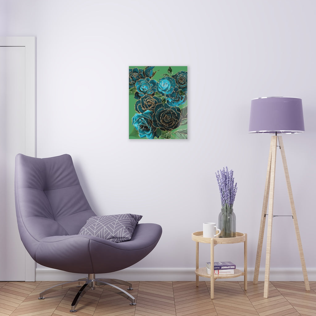 Teal Roses - Acrylic Prints