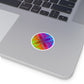 Multi-colored Big X - Round Stickers, Indoor\Outdoor