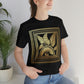 Black and Gold Leaves Jersey Short Sleeve Tee