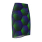 Green and Purple Hexagon - Women's Pencil Skirt