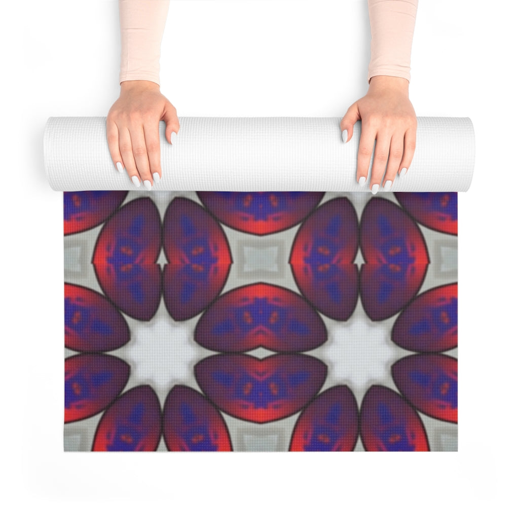 Red, White, and Blue Stars - Foam Yoga Mat