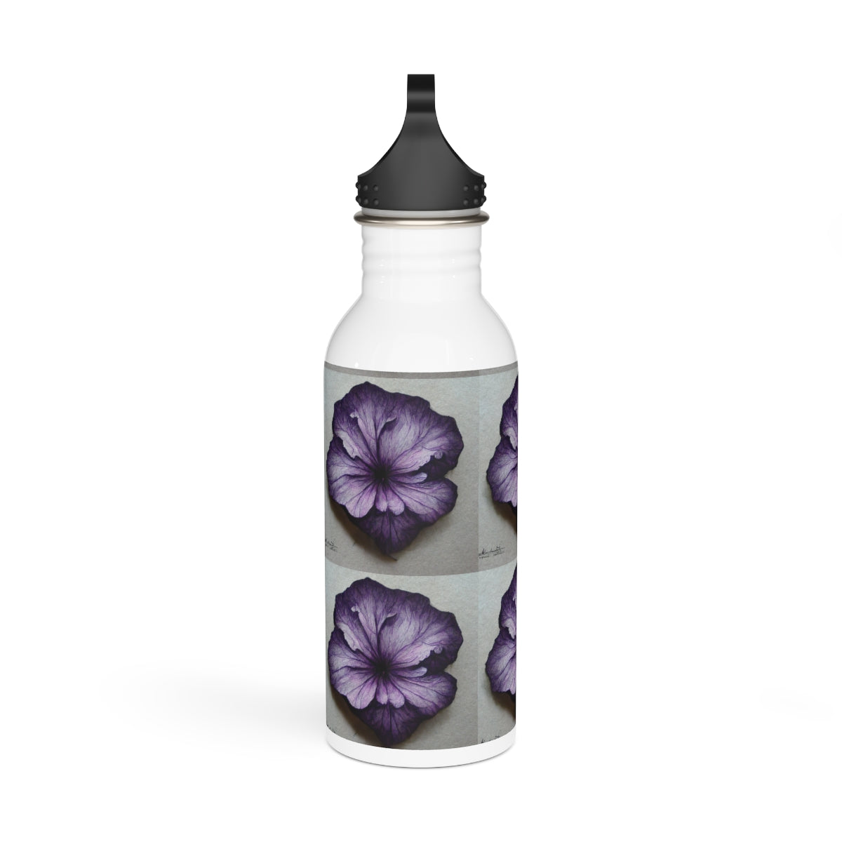 Purple Flowers - Stainless Steel Water Bottle
