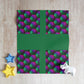 Green and Purple Hexagons - Throw Blanket