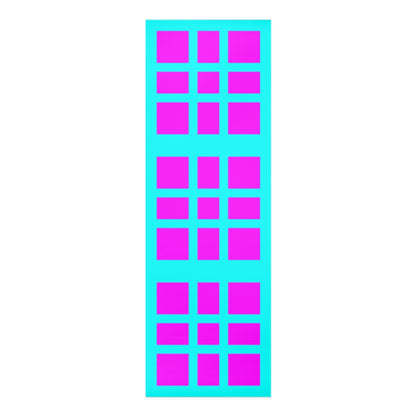 Pink and Blue Squares - Foam Yoga Mat