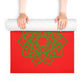 Red and Green Mandala - Foam Yoga Mat