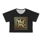Black and Gold Leaves Crop Tee