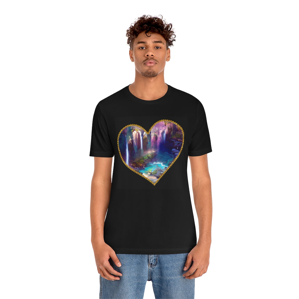 Love in a Romantic Grotto - Unisex Jersey Short Sleeve Tee