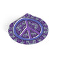 Purple Peace Round Vinyl Stickers