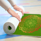 Green Red and Yellow Mandala - Foam Yoga Mat