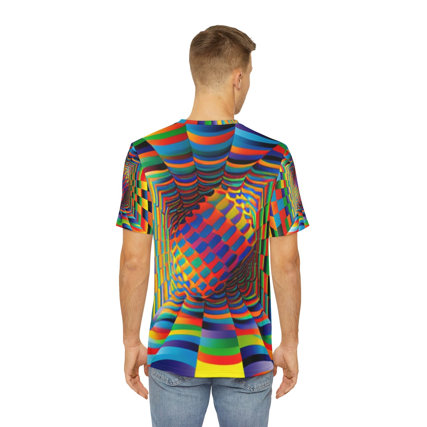 Rainbow Math Art - Men's Polyester Tee (AOP)