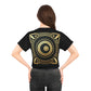 Black and Gold Circle/Square Crop Tee