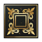 Black and Gold Squares and Ribbons Canvas Gallery Wrapped Prints