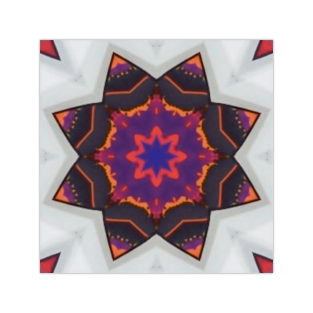 Tribal Star Pattern Square Vinyl Stickers