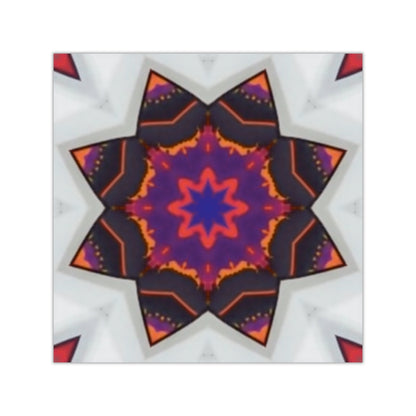 Tribal Star Pattern Square Vinyl Stickers