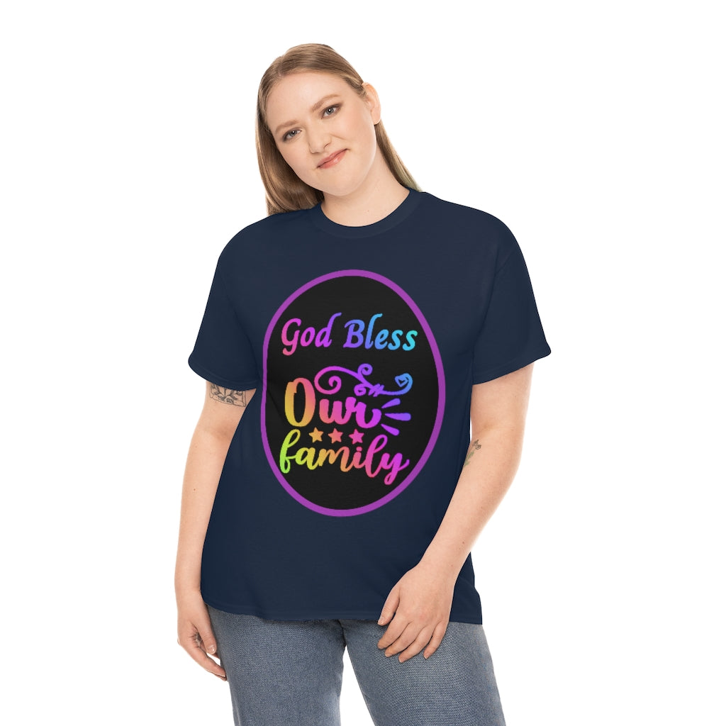 God Bless Our Family - Unisex Heavy Cotton Tee