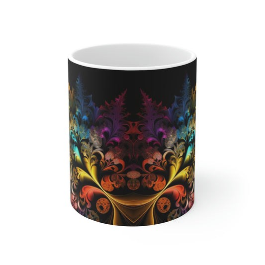 Rainbow Feathers Ceramic Mug 11oz