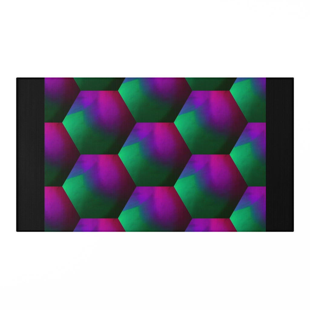Green and Purple Hexagons - Dornier Rug