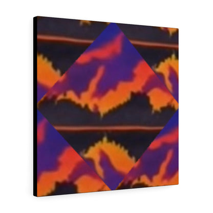 Fiery Geometric Sunset - Canvas Gallery Wrap Prints