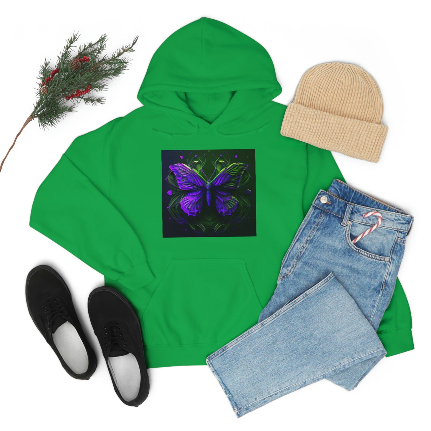 Purple Butterfly - Heavy Blend™ Hooded Sweatshirt